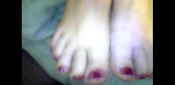  best footjob red toes wife